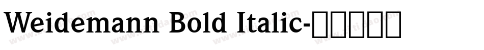Weidemann Bold Italic字体转换